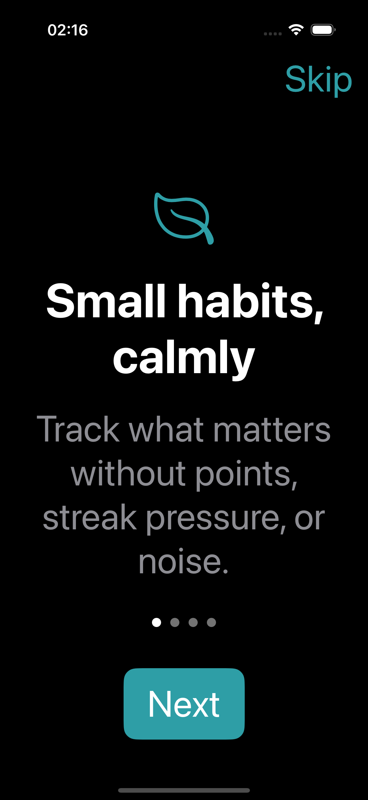PureHabit accessibility preview with larger text